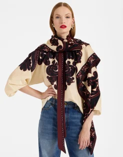 La DoubleJ Foulard E Sciarpe|Accessories<Silk FoulardCorsini Plac&eacute;e Cream in Silk Wool