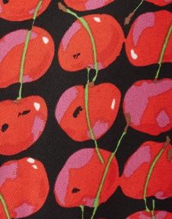 La DoubleJ Loungewear<Silk PajamaBlack Cherries in Twill Silk