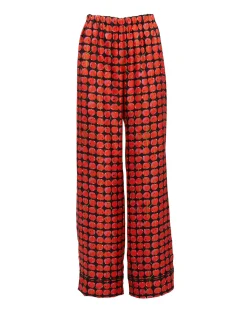 La DoubleJ Loungewear<Silk PajamaBlack Cherries in Twill Silk