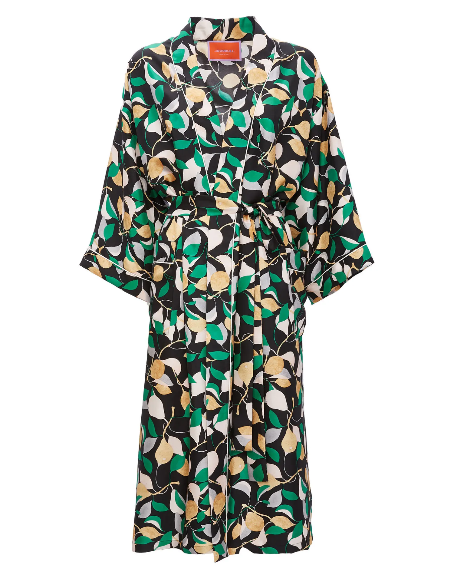 La DoubleJ Loungewear<Silk RobeOrchard in Twill Silk