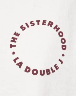 La DoubleJ Felpe E Magliette<Sisterhood TeeSolid Print in Jersey Loira