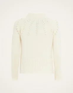 La DoubleJ Maglieria<Ski Lift SweaterArcturus Plac&eacute;e White in Jacquard