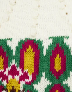 La DoubleJ Maglieria<Ski Lift SweaterArcturus Plac&eacute;e White in Jacquard