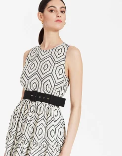 La DoubleJ Vestiti<Sleeveless Big DressSolid Ivory in Cotton Sangallo