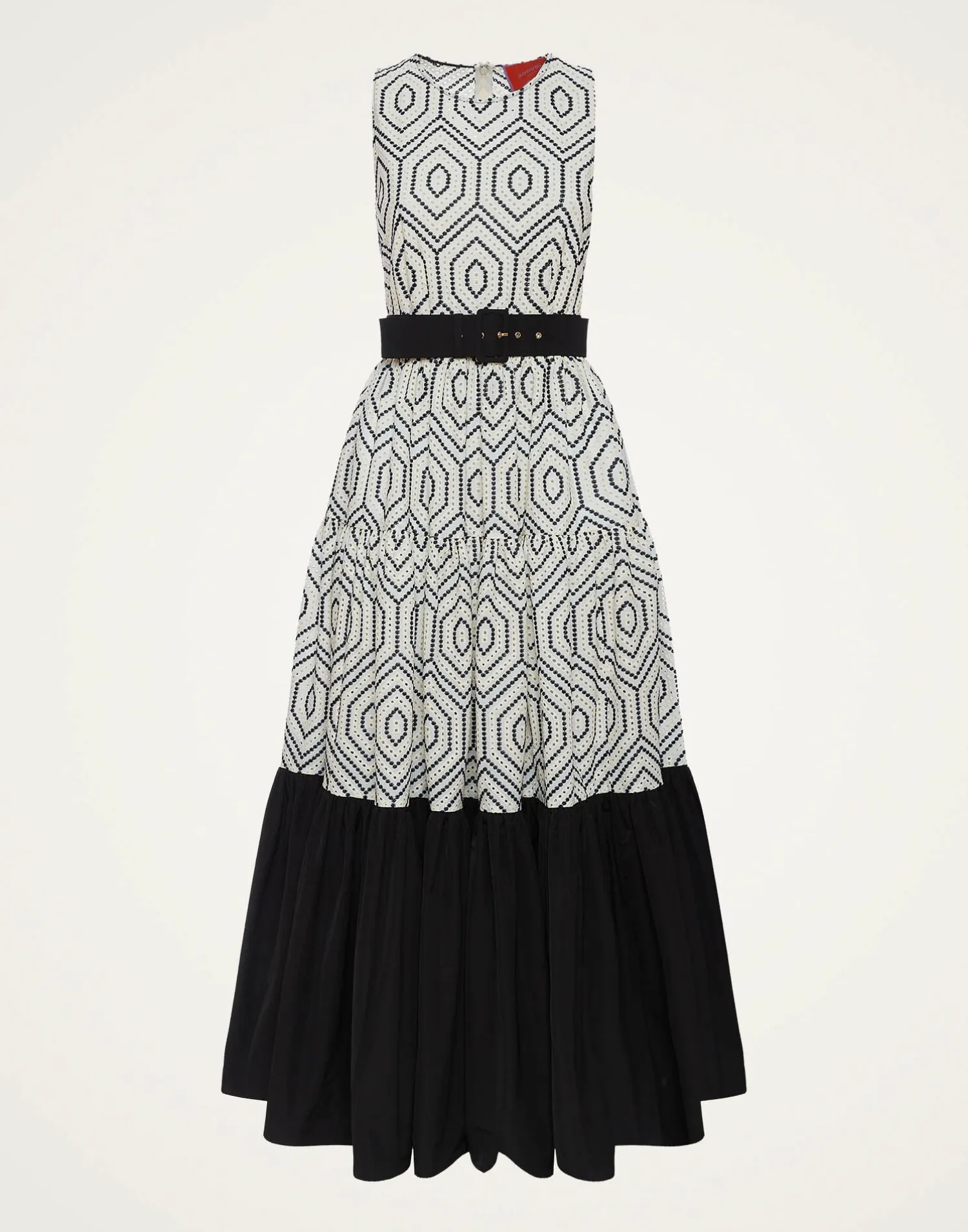 La DoubleJ Vestiti<Sleeveless Big DressSolid Ivory in Cotton Sangallo