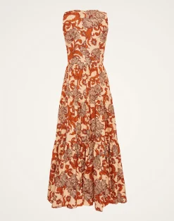 La DoubleJ Vestiti<Sleeveless Big Dress V-NeckReef Pale Pink in Summer Poplin