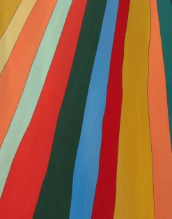 La DoubleJ Vestiti<Slip-Around DressRainbow in Crepe De Chine
