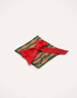 La DoubleJ Tovaglioli|Tessili<Small Napkins Set Of 4Como Fish Green Small in Linen