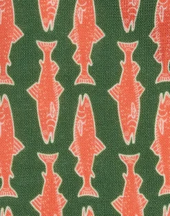La DoubleJ Tovaglioli|Tessili<Small Napkins Set Of 4Como Fish Green Small in Linen