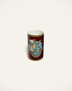 La DoubleJ Vasi|Home Décor<Small Pillar VaseThe Mermaid Bordeaux in Porcelain