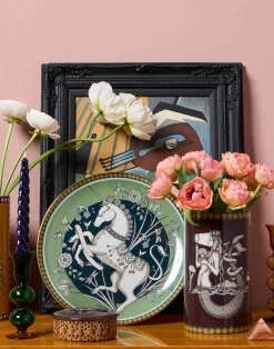 La DoubleJ Vasi|Home Décor<Small Pillar VaseThe Mermaid Bordeaux in Porcelain