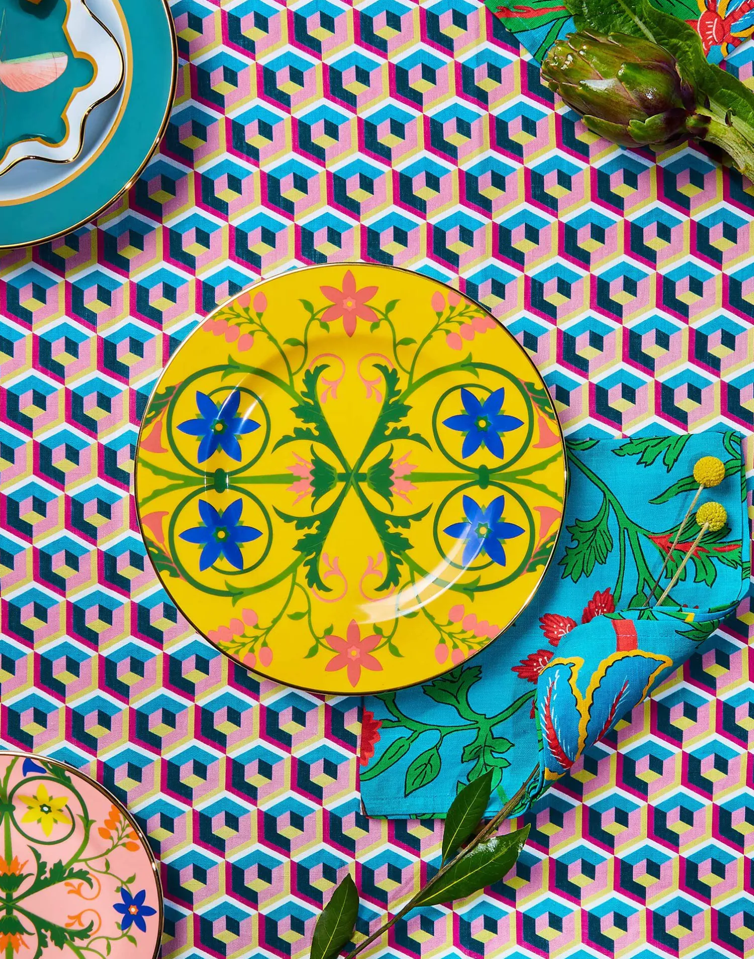 La DoubleJ Tovaglie|Tessili<Small TableclothCubi in Linen
