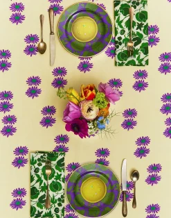 La DoubleJ Tovaglie|Tessili<Small TableclothMargherita Viola in Linen