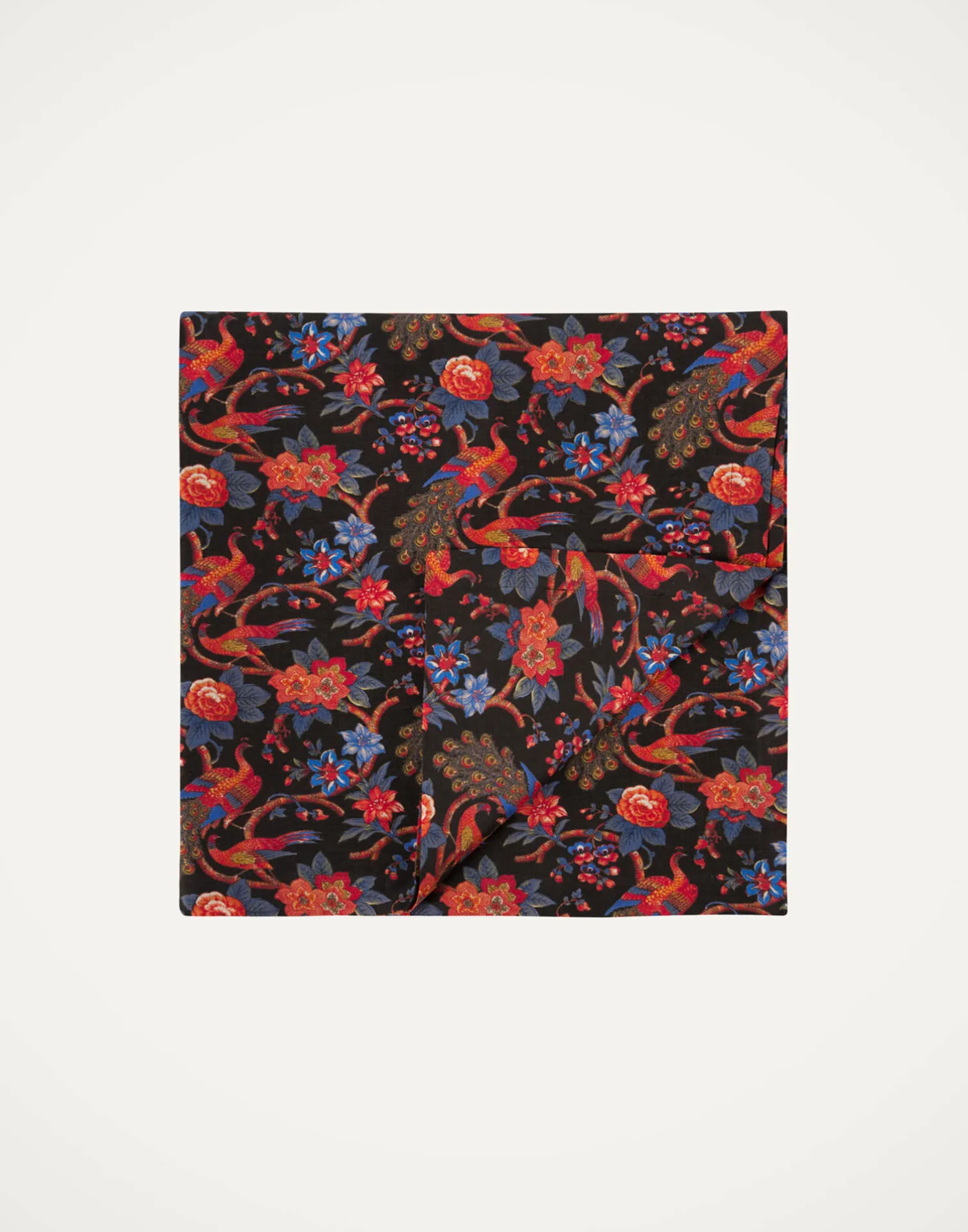 La DoubleJ Tovaglie|Tessili<Small TableclothPavone Nero in Linen