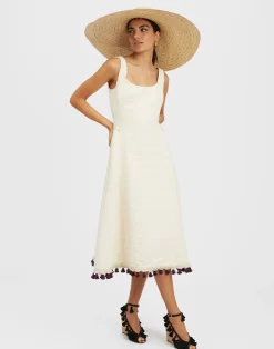 La DoubleJ Vestiti<Sophia Dress EmbroideredCreamy in Jacquard