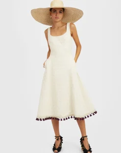 La DoubleJ Vestiti<Sophia Dress EmbroideredCreamy in Jacquard