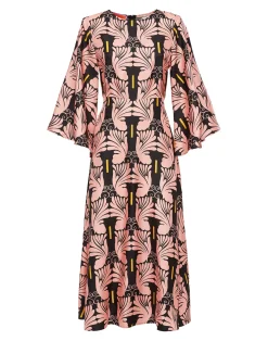 La DoubleJ Vestiti<Sorella DressAli Rosa in Twill Silk