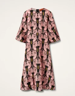 La DoubleJ Vestiti<Sorella DressAli Rosa in Twill Silk