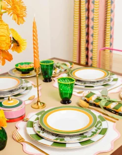 La DoubleJ Piatti|Tavola<Soup And Dinner Plates SetRoman Holiday Avorio in Porcelain