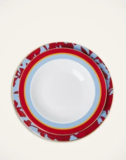 La DoubleJ Piatti|Tavola<Soup And Dinner Plates SetRoman Holiday Vino in Porcelain