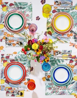 La DoubleJ Piatti|Tavola<Soup & Dinner Plate Set of 4Rainbow Mix in Porcelain