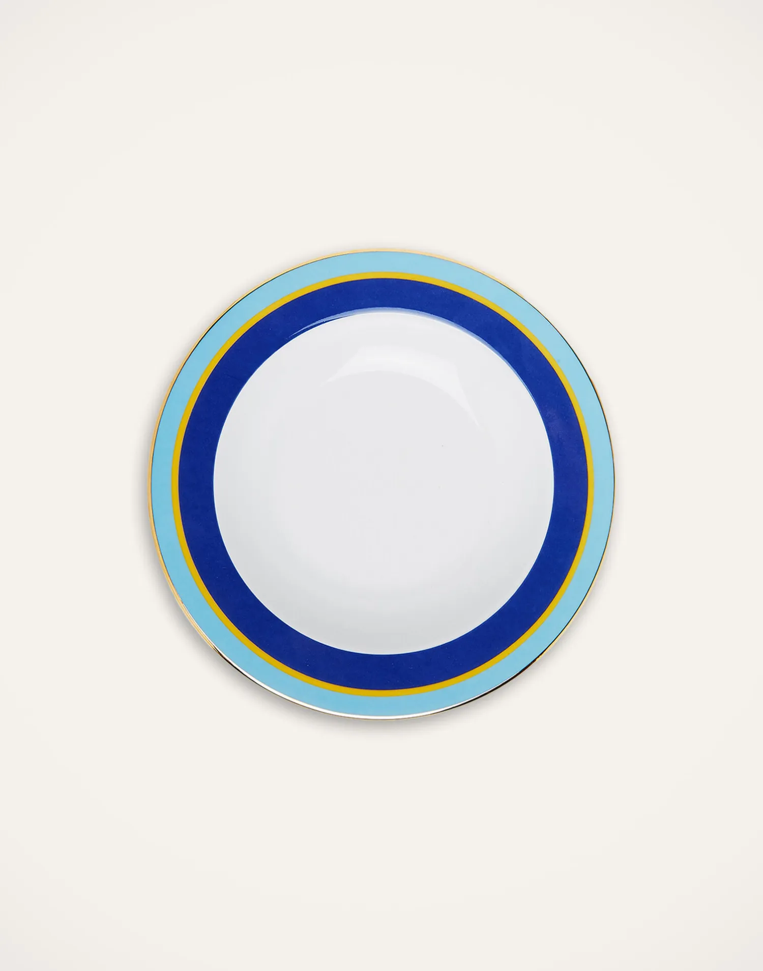 La DoubleJ Piatti|Tavola<Soup Plates Set Of 2Rainbow Blue in Porcelain