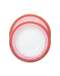 La DoubleJ Piatti|Tavola<Soup Plates Set Of 2Rainbow Rose in Porcelain