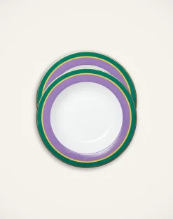 La DoubleJ Piatti|Tavola<Soup Plates Set Of 2Rainbow Violet in Porcelain