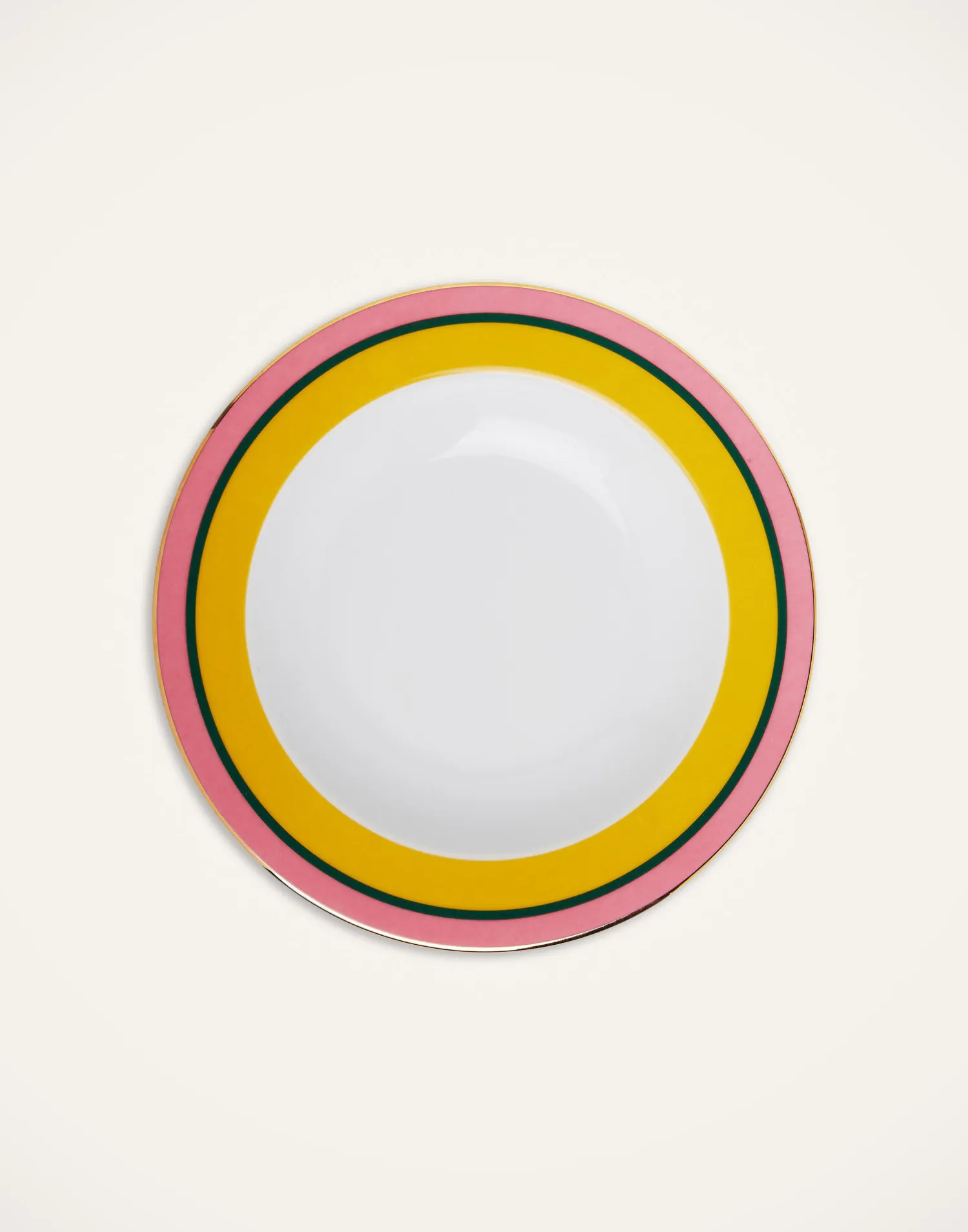 La DoubleJ Piatti|Tavola<Soup Plates Set Of 2Rainbow Yellow in Porcelain