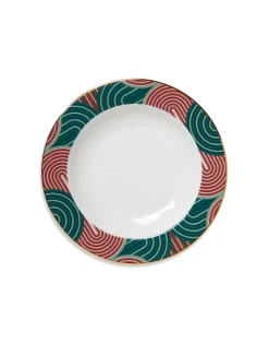 La DoubleJ Piatti|Tavola<Soup Plates Set Of 2Slinky Green in Porcelain