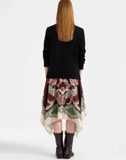 La DoubleJ Vestiti<Sporty Foulard DressPortal Plac&eacute;e Brown in Heavy Jersey