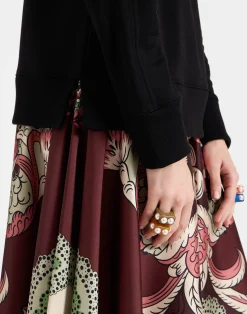 La DoubleJ Vestiti<Sporty Foulard DressPortal Plac&eacute;e Brown in Heavy Jersey