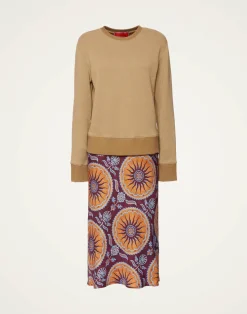 La DoubleJ Vestiti<Sporty Pencil DressSovereign Purple in Silk Twill