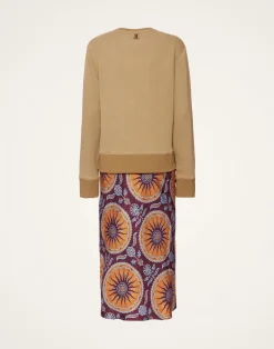 La DoubleJ Vestiti<Sporty Pencil DressSovereign Purple in Silk Twill
