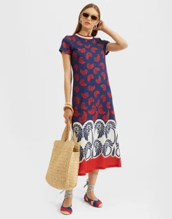 La DoubleJ Vestiti<Sporty Swing DressPalmetto Placée in Cotton Jersey