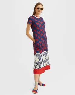 La DoubleJ Vestiti<Sporty Swing DressPalmetto Plac&eacute;e in Cotton Jersey