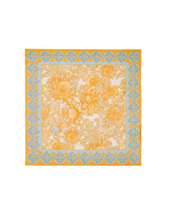 La DoubleJ Foulard E Sciarpe|Accessories<Square ScarfAnemone Orange in Cotton & Silk