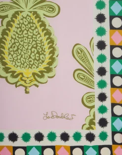 La DoubleJ Foulard E Sciarpe|Accessories<Square ScarfBig Pineapple Pink in Cotton/Silk
