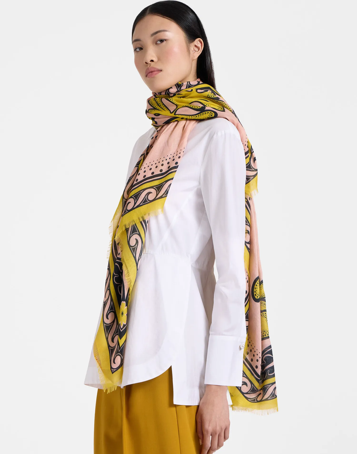 La DoubleJ Foulard E Sciarpe|Accessories<Square ScarfHerald Fuchsia in Modal Silk