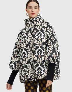 La DoubleJ Capispalla<St. Moritz Reversible JacketWinter Sun Black in Jacquard