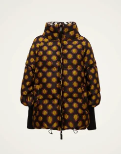 La DoubleJ Capispalla<St. Moritz Reversible JacketWinter Sun Black in Jacquard