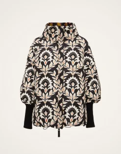 La DoubleJ Capispalla<St. Moritz Reversible JacketWinter Sun Black in Jacquard