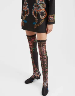 La DoubleJ Scarpe|Accessories<Stretch BootsEve Black in Elastic Lycra