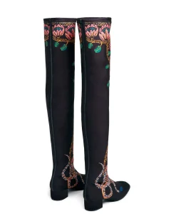 La DoubleJ Scarpe|Accessories<Stretch BootsEve Black in Elastic Lycra