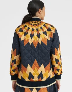La DoubleJ Capispalla<Suki JacketEgyptian Sun Placée Gold in Quilted Twill