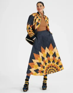 La DoubleJ Capispalla<Suki JacketEgyptian Sun Placée Gold in Quilted Twill