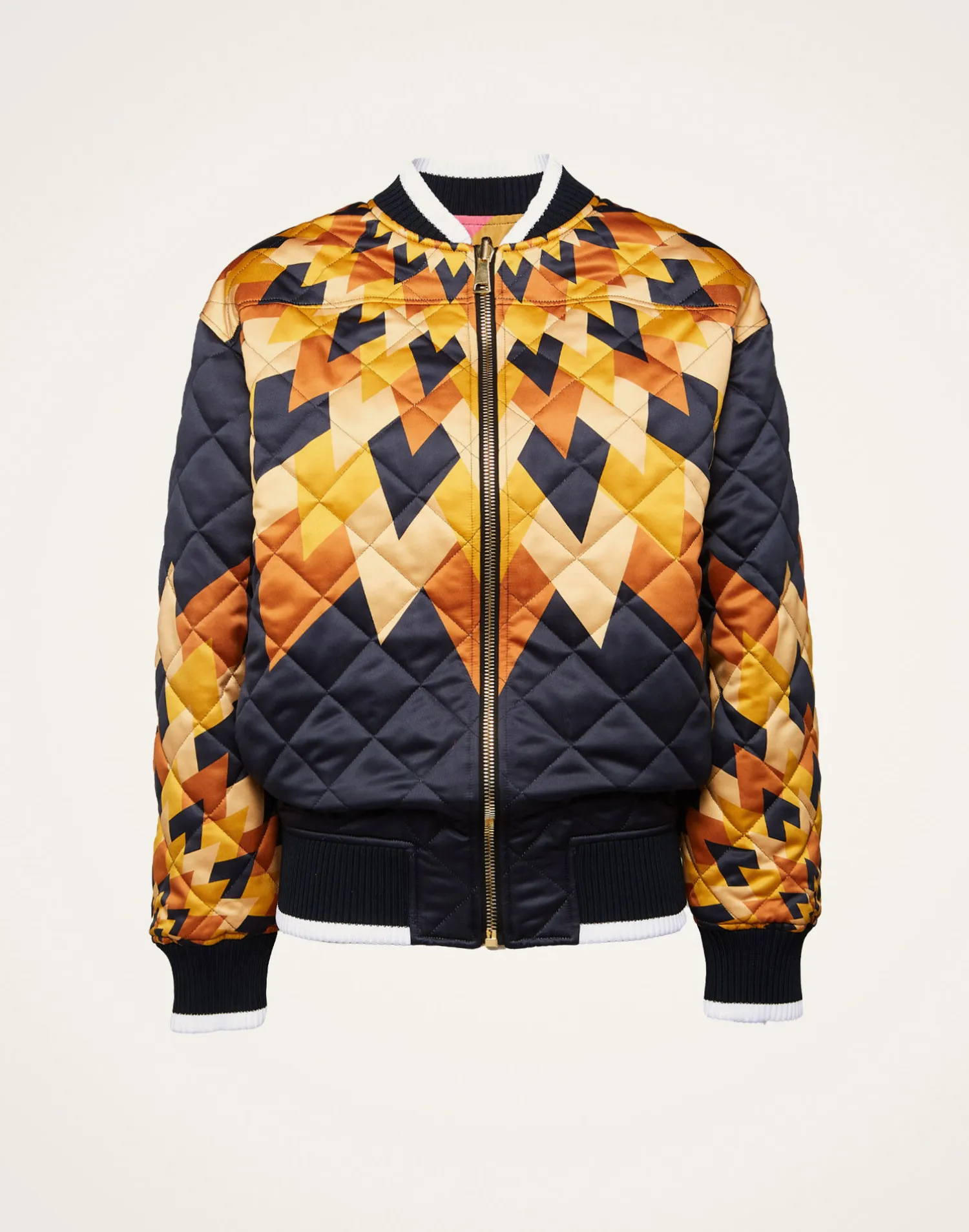 La DoubleJ Capispalla<Suki JacketEgyptian Sun Placée Gold in Quilted Twill