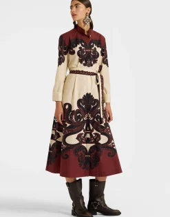 La DoubleJ Vestiti<Sundowner DressCorsini Placée Cream in Cotton Poplin