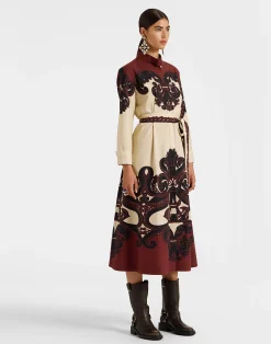 La DoubleJ Vestiti<Sundowner DressCorsini Plac&eacute;e Cream in Cotton Poplin
