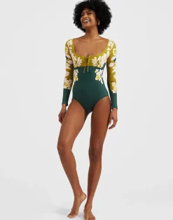 La DoubleJ Moda Mare<Sunset SuitJasmine Blu Placée in Lycra